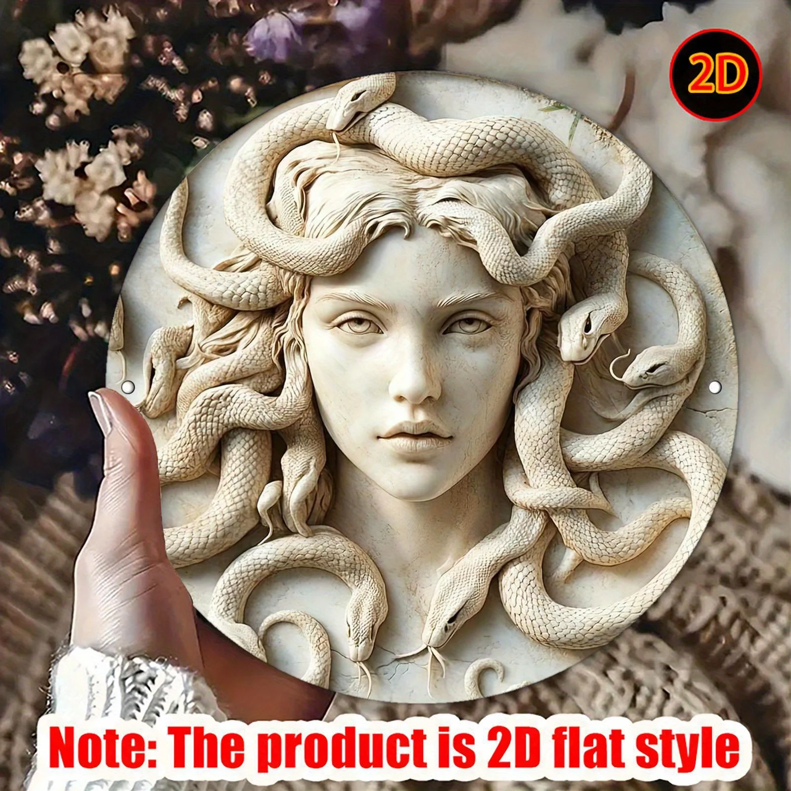 Medusa Wall Art Metal Sign 20x20 Inch Vintage Greek Mythology Decor Wall Plaque for Living Room Bedroom Home Decor