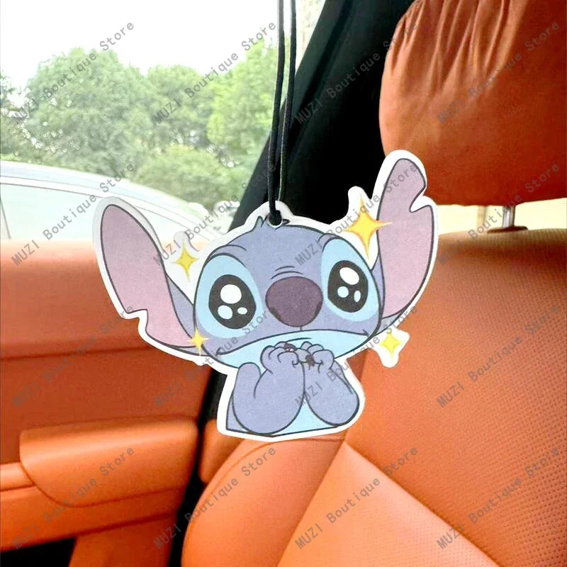 Disney-Aromathérapie Anime Cartoon Ornements de voiture, Stitch, Décoration de voiture, Élimine les odeurs, sexuellement léger, Cadeaux de vacances, Mode, Mignon