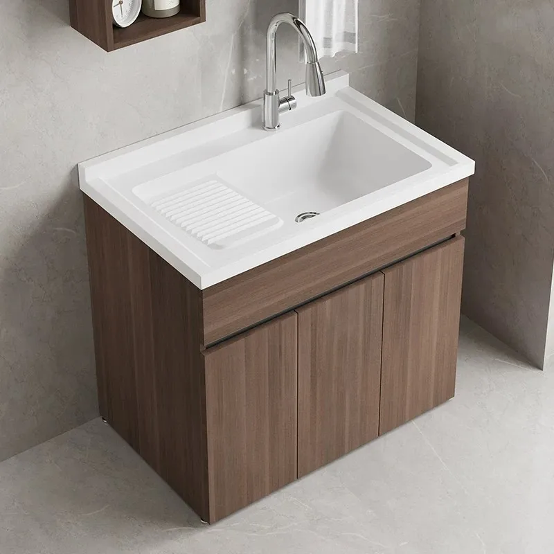 

Laundry cabinet, laundry pool, balcony, household laundry integrated sink with rubbing board, sink basin combination