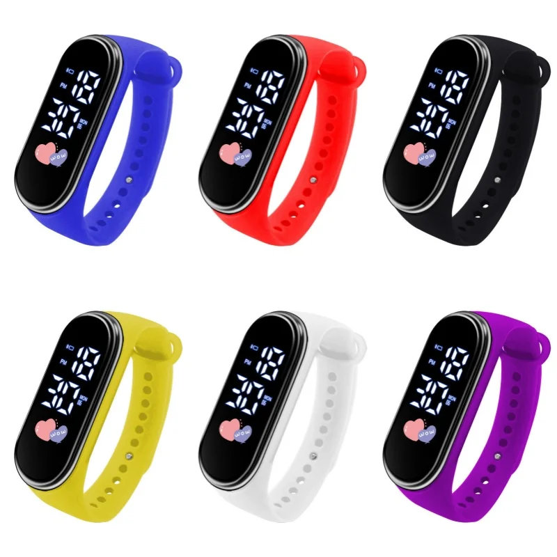 Montre intelligente étanche en silicone pour enfants, montres de sport pour enfants, montres numériques pour garçons et filles, mode Kawaii, plein air