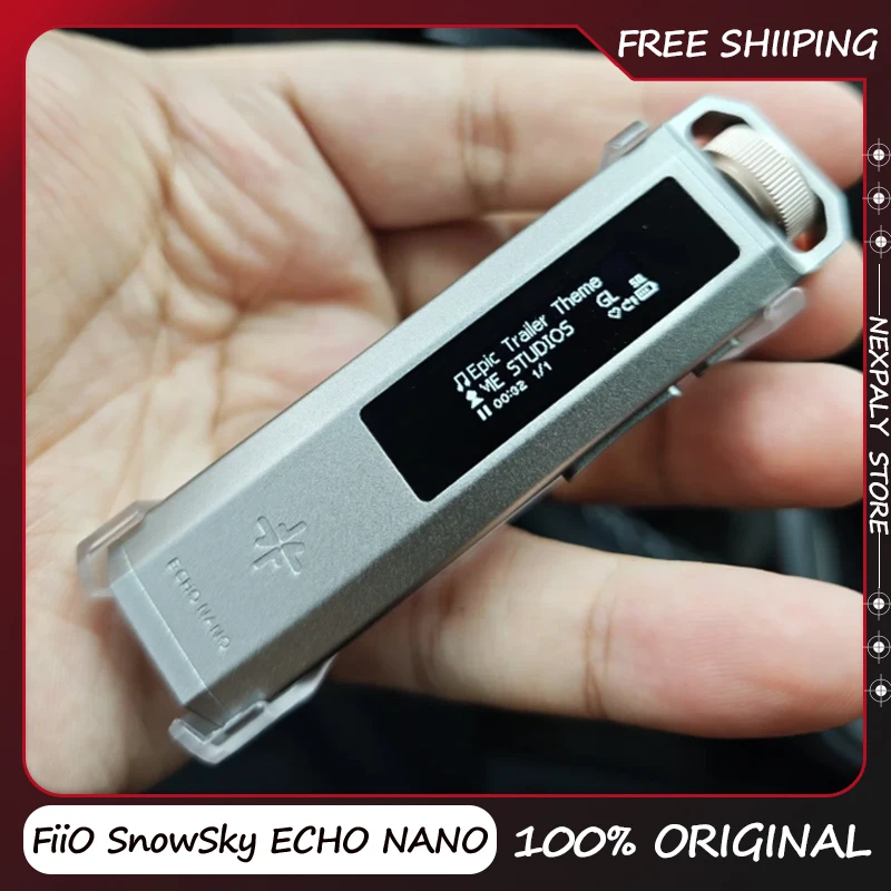 Reproductor MP3 HiFi FiiO SnowSky ECHO NANO CS43131, Reproductor de Música Portátil sin Pérdidas, DAC USB, Pantalla OLED, para Audiófilos, Mini MP3, Regalo