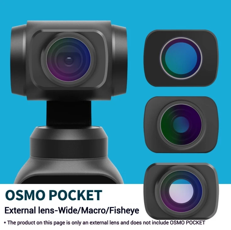 Fisheye Lens Macro Lens Wide Angle Lens For DJI OSMO Pocket 2 1 Magnetic Structure HD Gimbal Accessories（Not for Pocket 3 4)