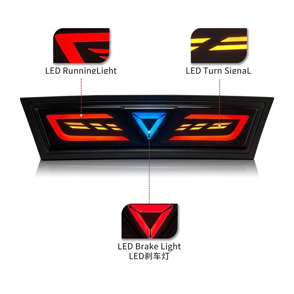 Aftermarket LED Daytime Running Lights Sequential Turn Signals and Brake Lights for Tesla Model Y Rear Bumper Light