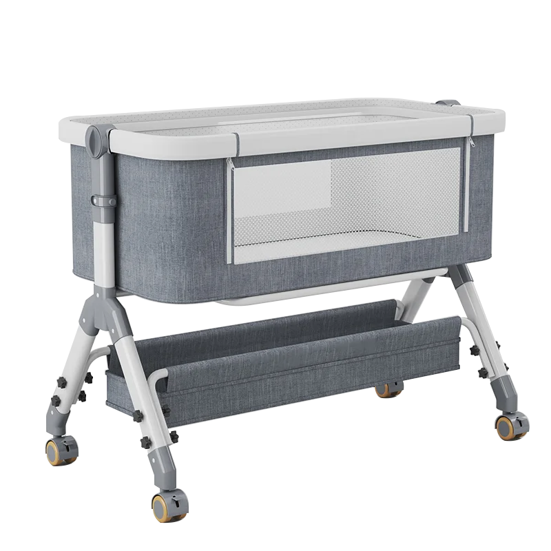 

Modern Design Multifunctional Foldable Metal Crib Basket Newborn Crib Children's Bedroom or Hotel