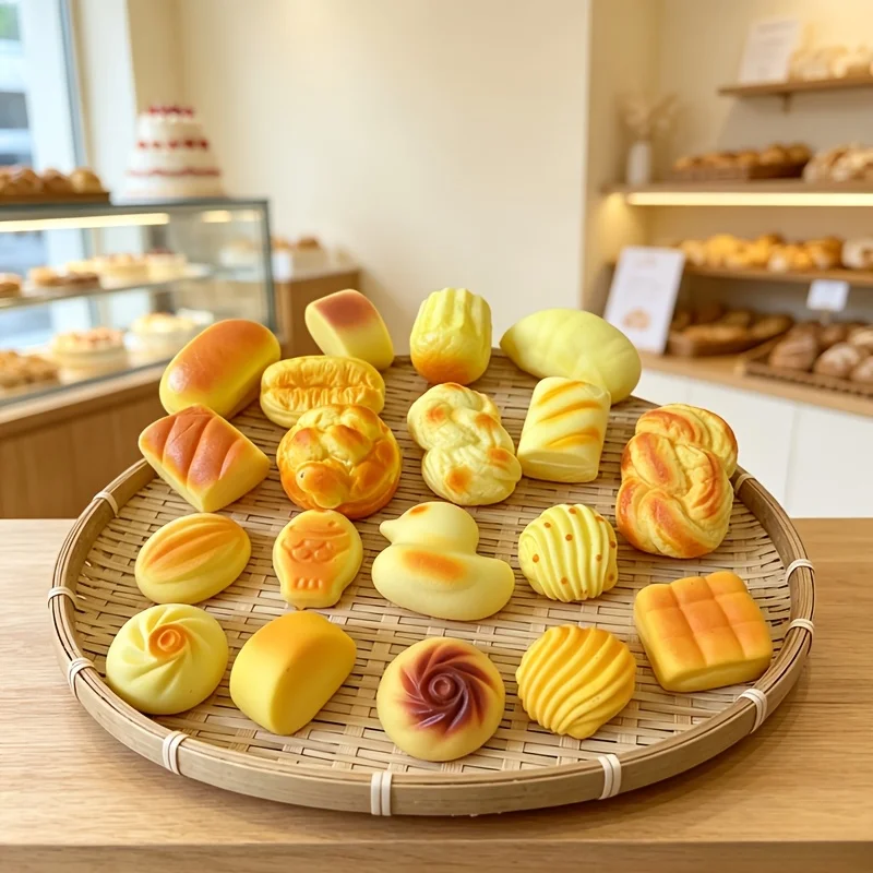 Random10pcs Mini Fake Bread Dessert Slow Rebound Stress Relief Squeeze Photography Props Furniture Kitchen Party Decoration