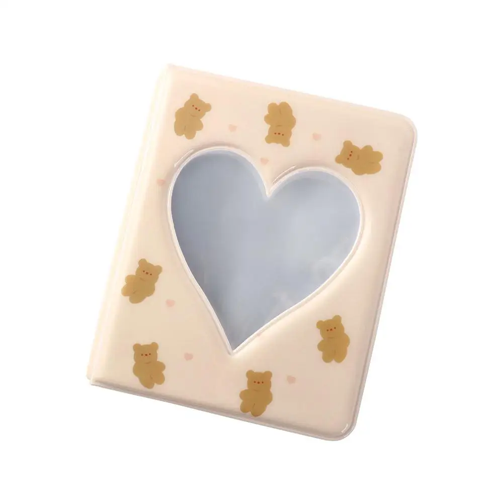 

Cute Cartoon Bear Photo Album Ins Pastic Hollow Picture Storage Case Anti-scratch Waterproof Love Heart Photo Album Mini Photo