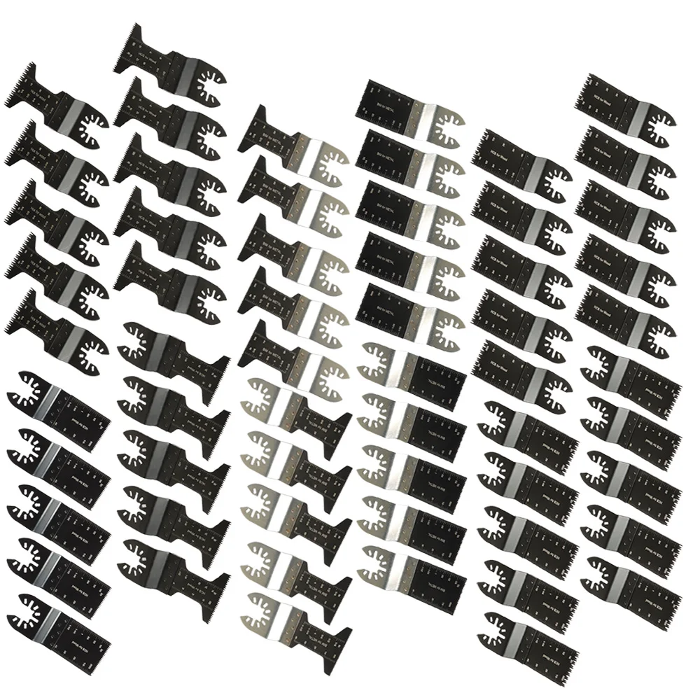 

60Pcs Oscillating Tool Blades, Universal For Metal Wood Plastic Multitool Blades