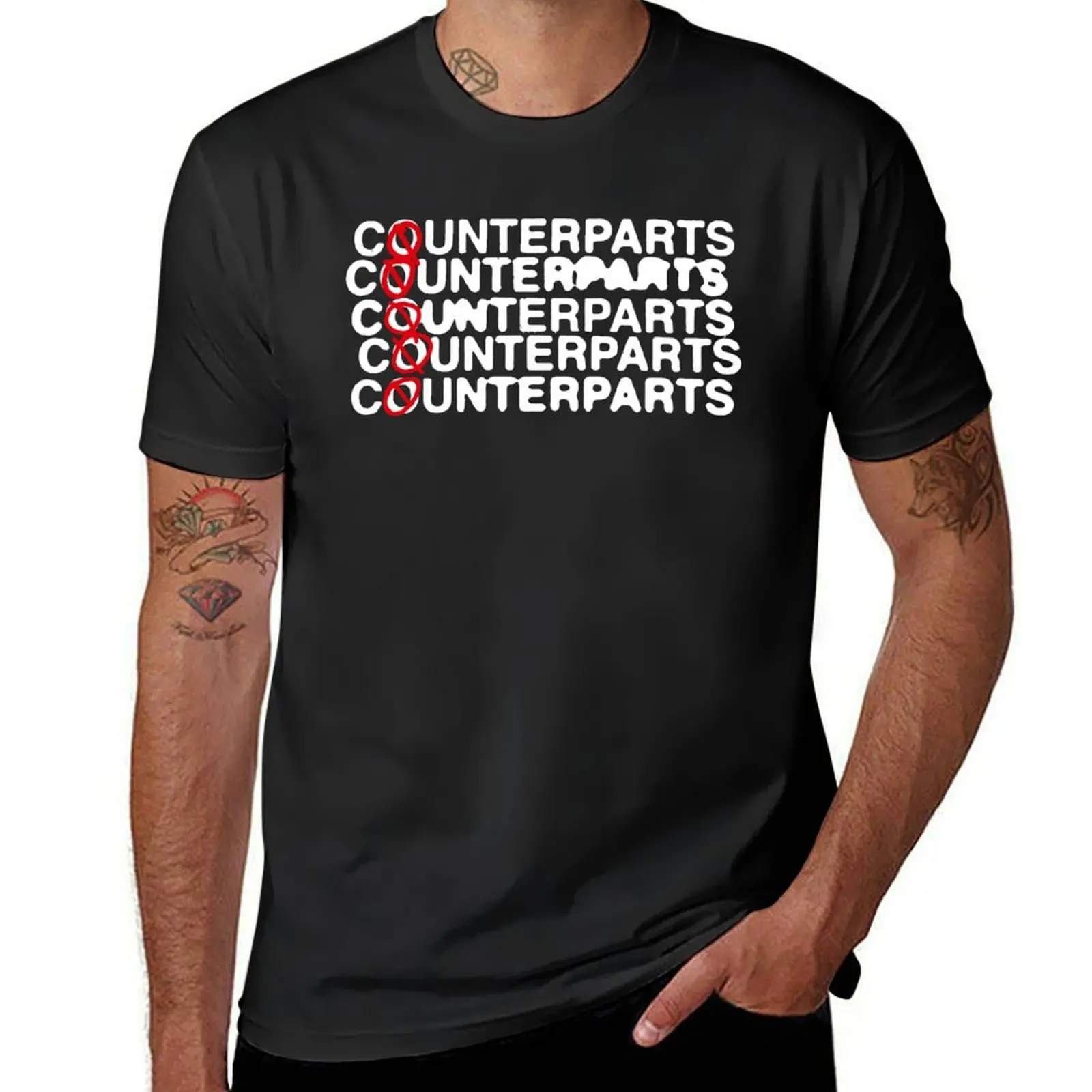 

Counterparts Merch Stacked Logo T-Shirt heavyweights new edition sweat mens t shirts casual stylish