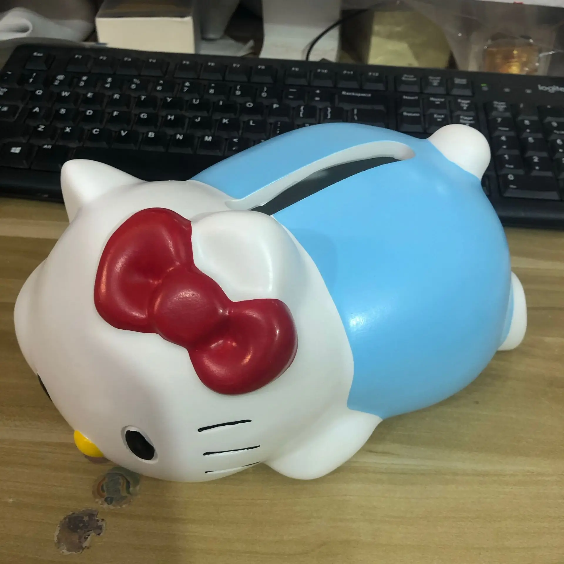 الكرتون مرحبا كيتي الأزرق لطيف هريرة الأنسجة مربع طاولة شاي و سيارة الأنسجة صندوق تخزين بسيط الإبداعية غرفة صندوق من الورق المقوى الهدايا