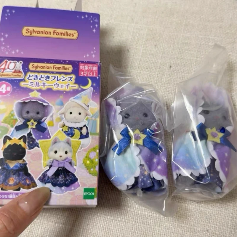 Caja ciega de edición limitada de la serie Sylvanian Families The Milky Way, muñeco de gato persa Kawaii, juguete para regalo de Navidad