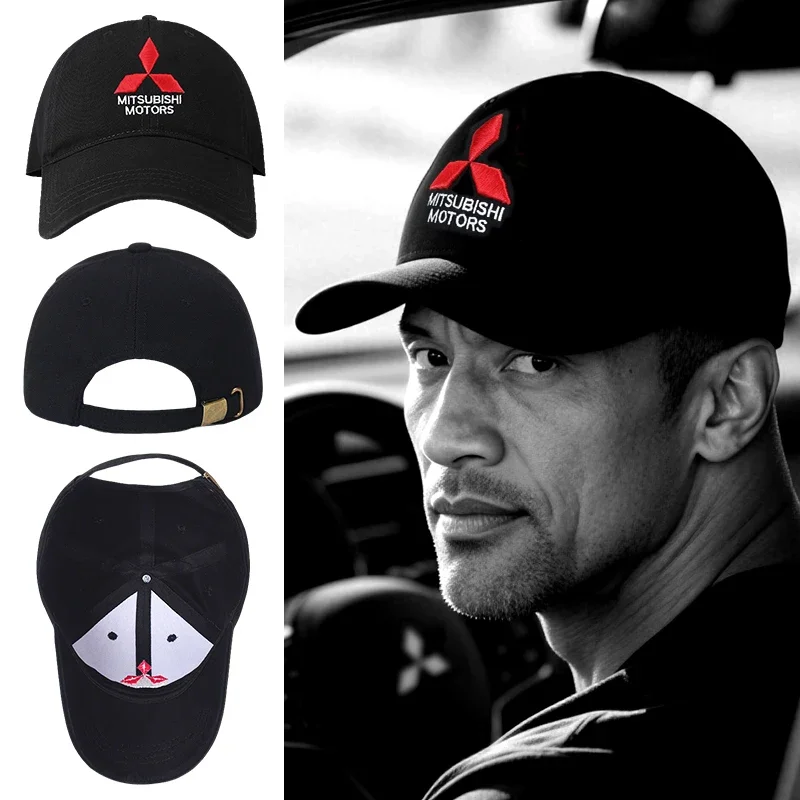 Car Emblem Embroidery Snapback Baseball Cap Spring And Autumn Outdoor Adjustable Casual Hats Sunscreen Hat For Mitsubishi Pajero