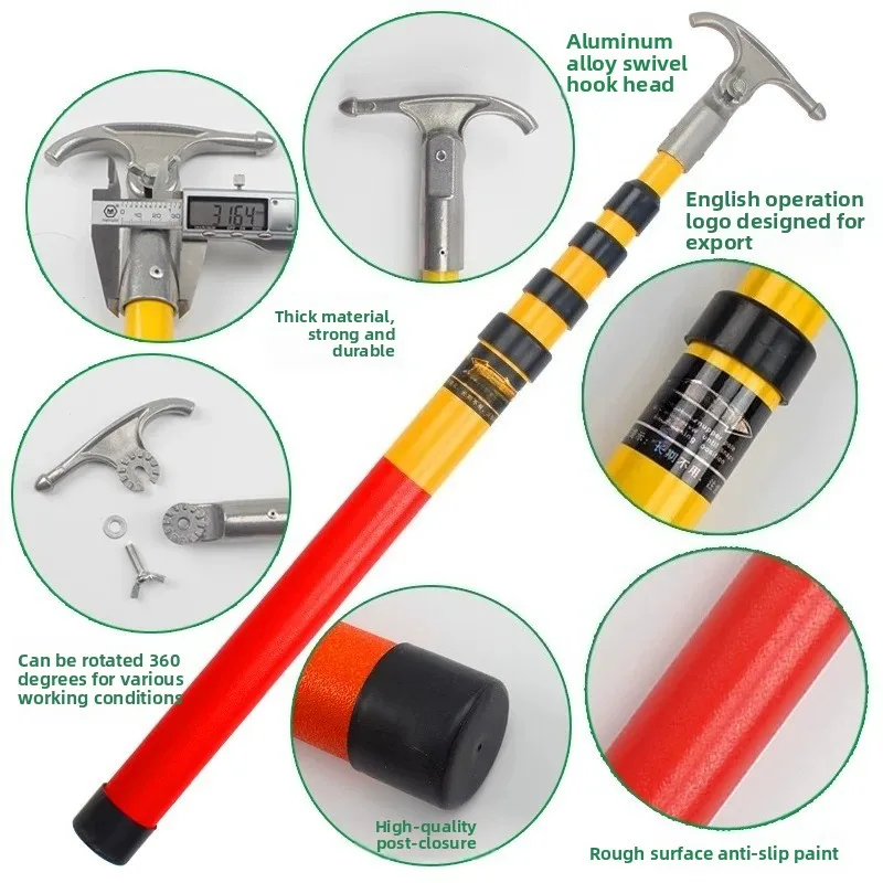 110kV High-voltage Insulation Switch Rod for Power, Insulation Rod for Transformer, Telescopic Operating Rod