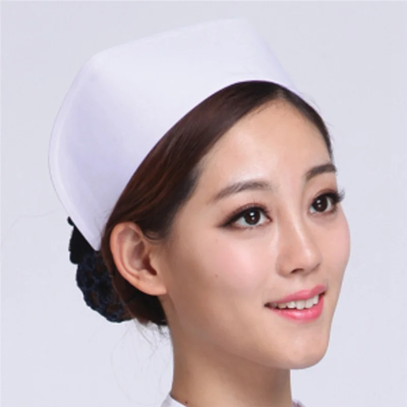 AT77 Nurse Hat Headband Nurse Cap Costume for Nursing School Ceremony,Pinning Ceremony(White)