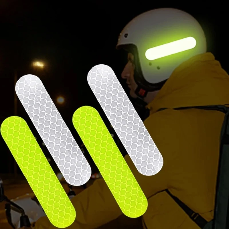 

Предупреждающие светоотражающие наклейки на шлем, водонепроницаемая отражающая лента высокой видимости для ночной езды, прогулочного автомобиля