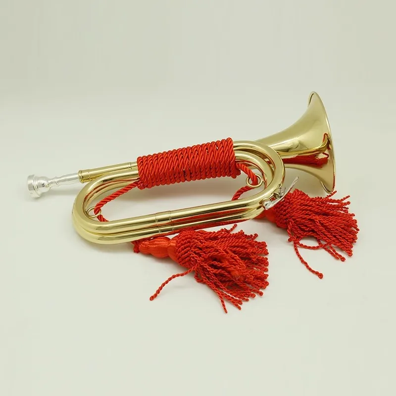 Musical Instruments, Bugle in B-flat, Hand Rope, Marching Band, Professional Bugle