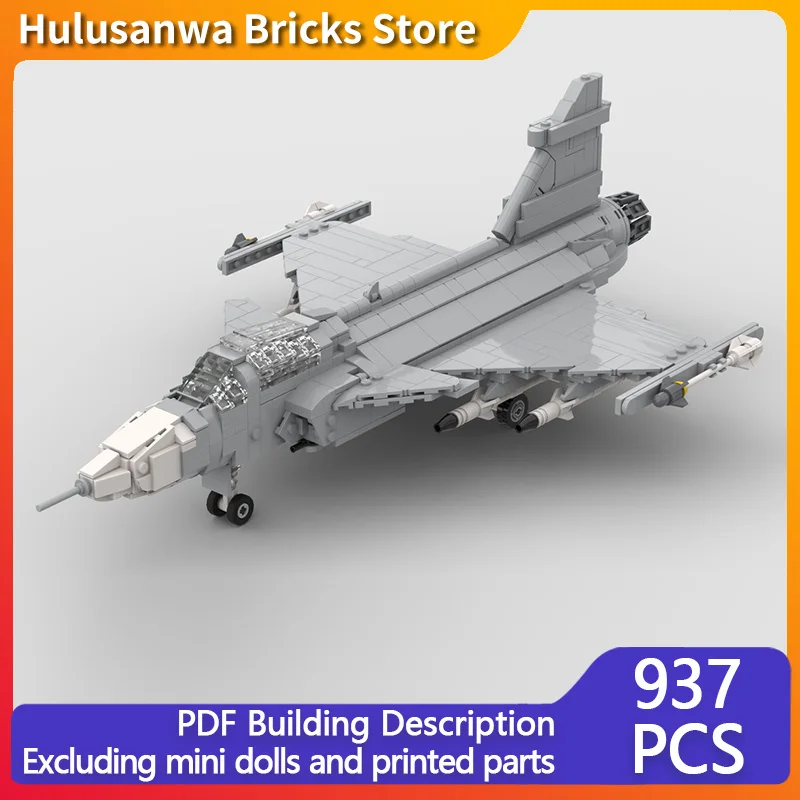 

JAS39A Gripen Modern Military Fighter Jets Model MOC Building Bricks War Equipment Modular Gifts Holiday Assemble Children Toys