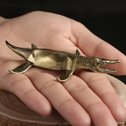 Heavy Brass Jurassic pliosaurs Figurines Miniatures Home Decoration Accessories Living Room Desktop Ornament Animal Statue Craft