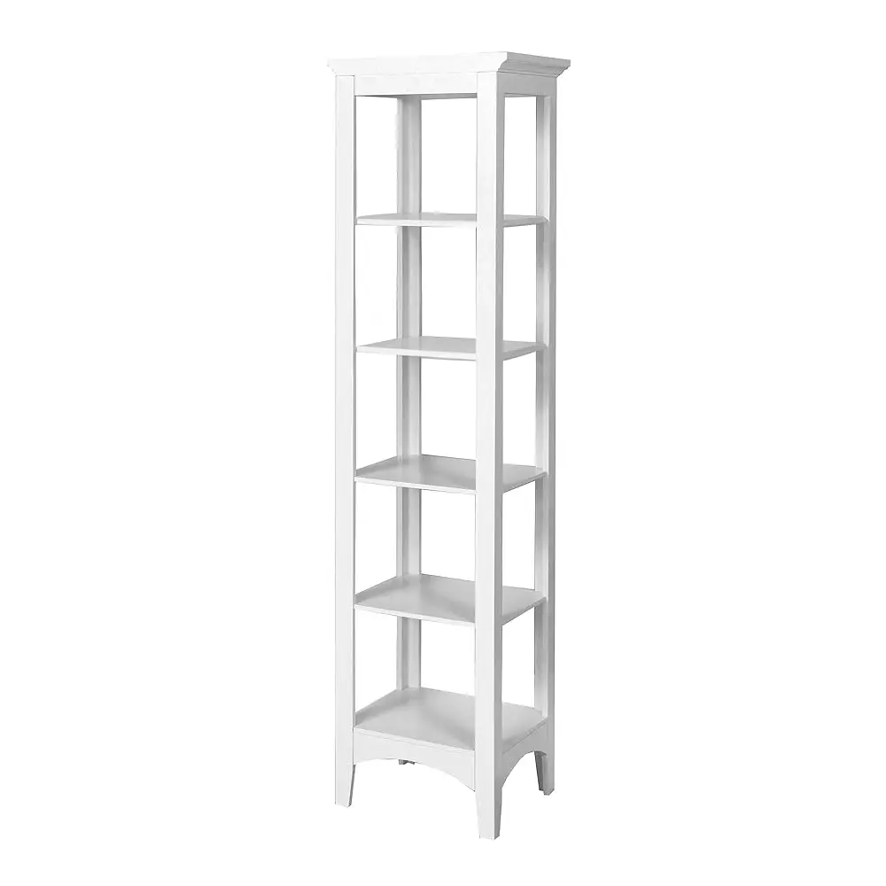 

13 In. X 63 In. Freestanding Wooden Open Linen Tower For Storage Solutions In Bathrooms, Kitchens, Laundry Rooms, Home