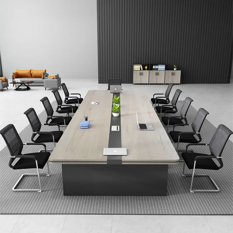 Thickened conference table and chair combination simple modern conference room rectangular desk long desk negotiation table