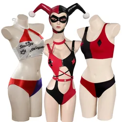 Quinzel Cosplay Sexy Lingerie Women Costume Women Vest Shorts Fantasia Outfits Wig Halloween Carnival Party Clothes