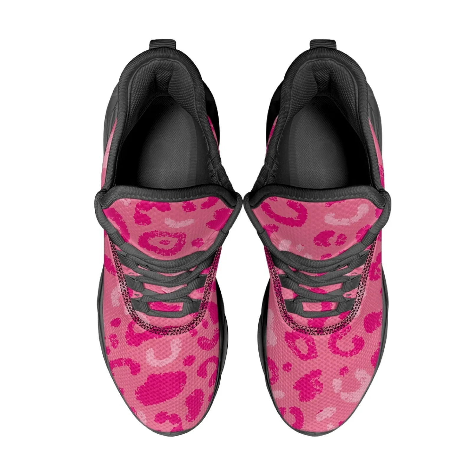PENSTROLL Pink Leopard Print Casual Men's Running Shoes for Walking Mesh & EVA Fashion Sneakers Men's Fashion Sneakers