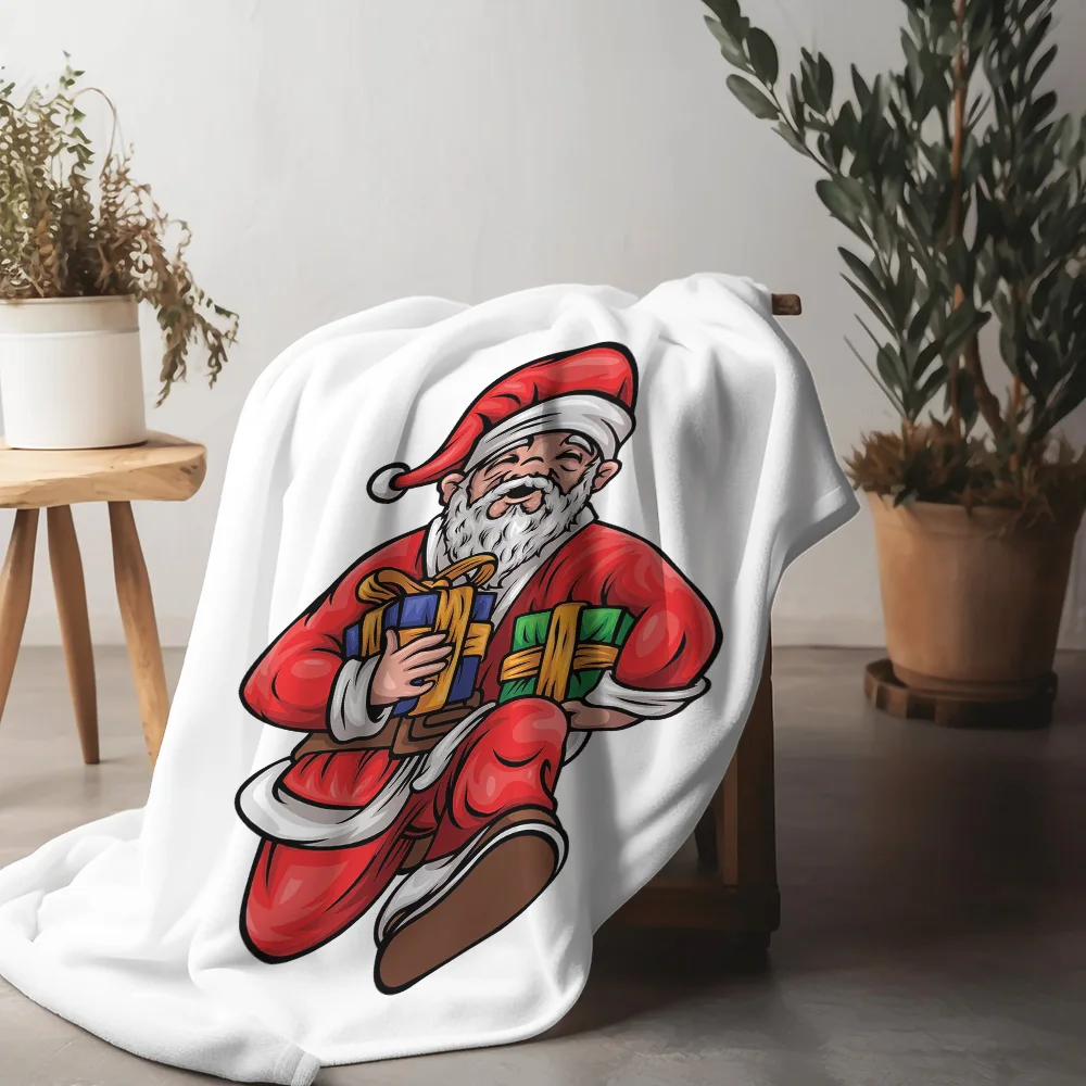 

Рождественское одеяло Tuniu с рисунком Санта-Клауса, диван-кровать для детей, подростков и взрослых