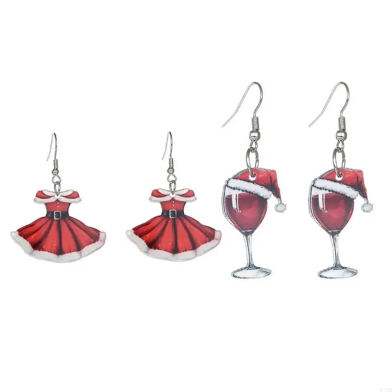 

F2TD Christmas Earrings Festival Earrings Acrylic Earrings Fashion Earrings Christmas Accessories for Christmas and New Year