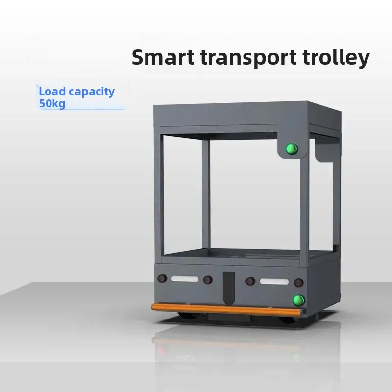 50KG Automatic Tracking Guidance Transporter with Brushless Motor Navigation Bracket and Material Tray for Electronics