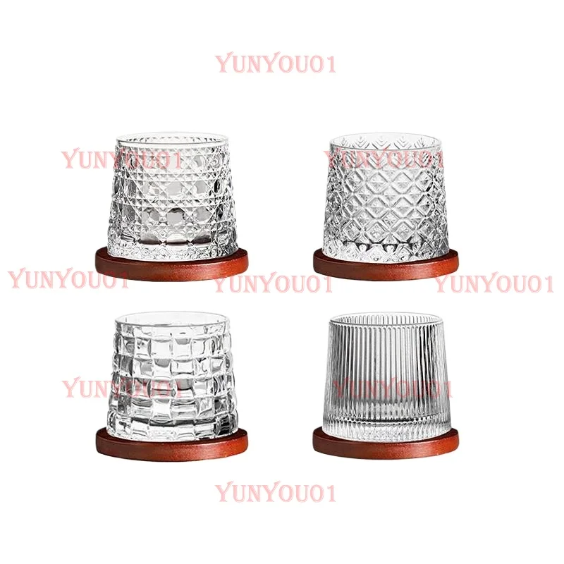 

Light Luxury High-end Whiskey Glass Rotating Foreign Wine Cup Crystal Glass Set Beer Cup