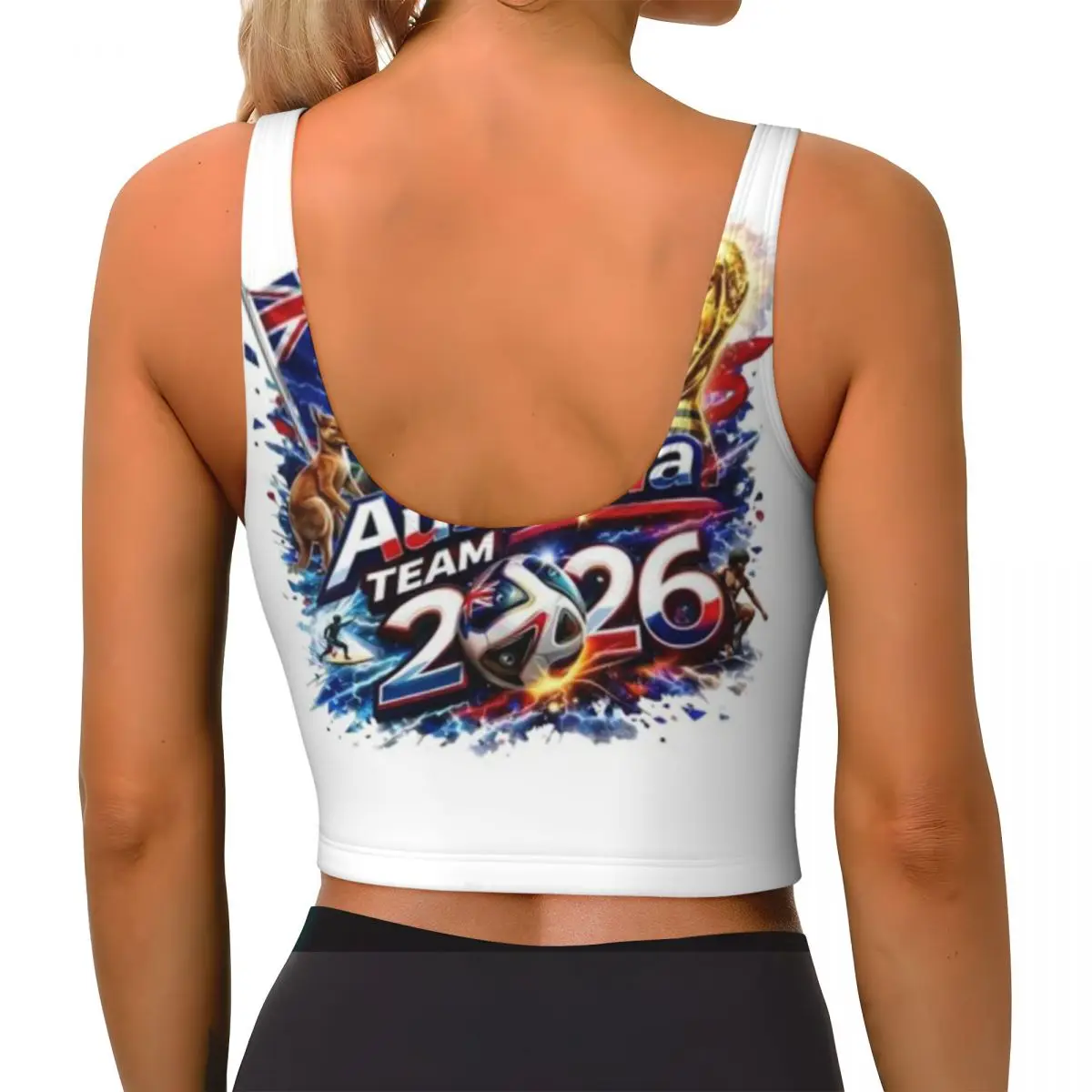 Women Yoga Tank Top Aussie Pride Mountain Biking Nylon Spandex Top