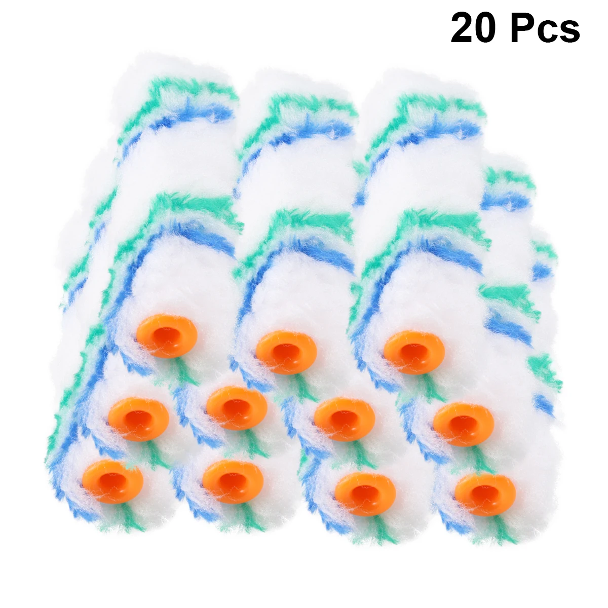 

20pcs Reusable Paint Roller Covers Wall Brush Practical Home Office Polyester Material Smooth Finish Washable Roller