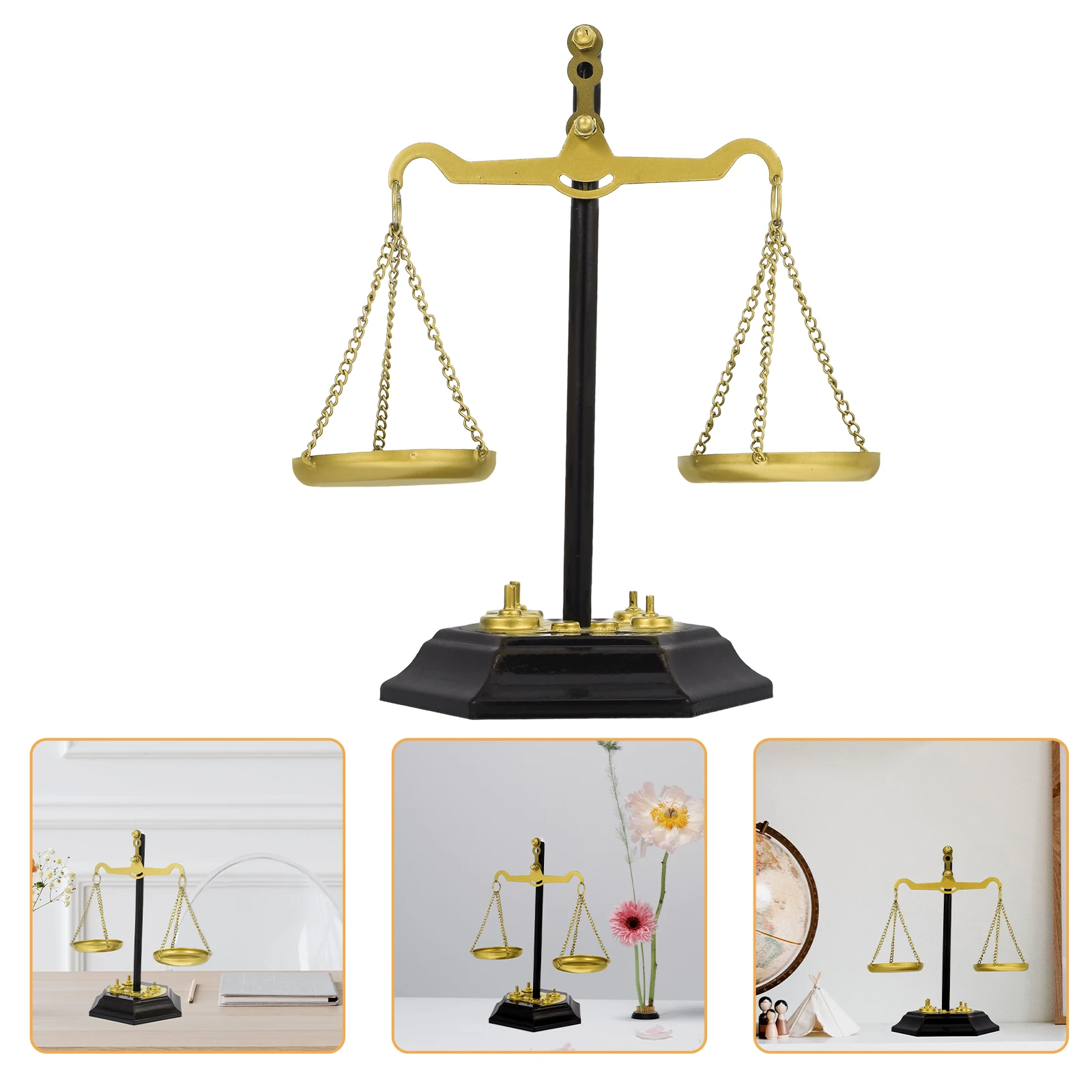 

Metal Balance Scale Tabletop Centerpiece Libra Symbol Positive Attitude Home Decoration Metal Balance Scale Decor