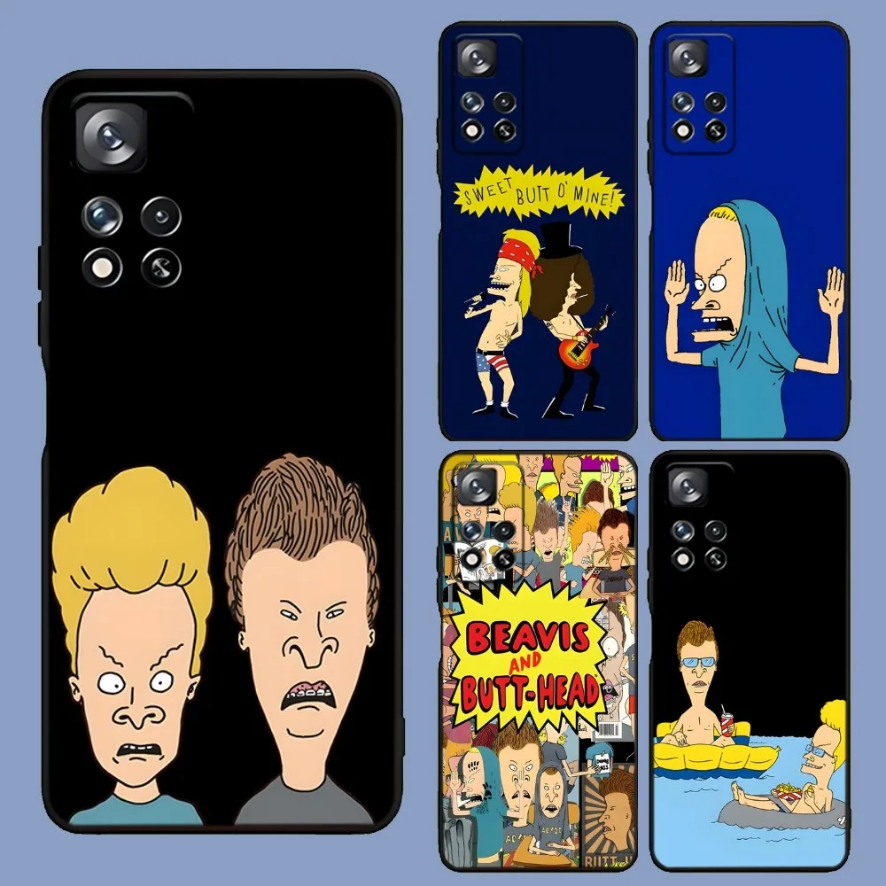 B-Beavis and Butthead Phone Case For Samsung Galaxy A13,A21s,A22,A31,A32,A52,A53,A71,A80,A91 Soft Black Cover