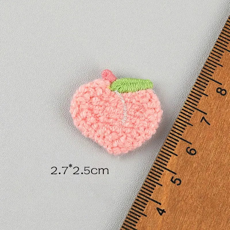 20 Stück wasserlösliche Stickapplikationen mit Fruchtmotiven zum Aufnähen auf Kleidung, Hüte, als Aufnäher, für Kopfschmuck und Haarspangen. – Detail 11