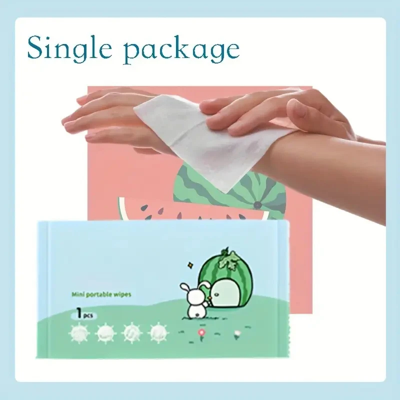 

50/64pcs/bag Mini Hand Wipes Portable Special Extraction Hand And Mouth Cleaning Wipes Pocket Mini Wipes For Outdoor Travel
