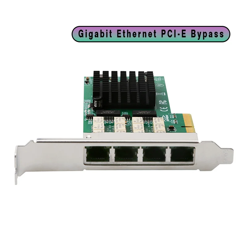 PCI اكسبرس خادم تجاوز جيجابت بطاقة الشبكة PCI E 4X جيجابت إيثرنت رباعية ميناء RJ45 1000 متر محول إنتل I350AM4 سطح المكتب