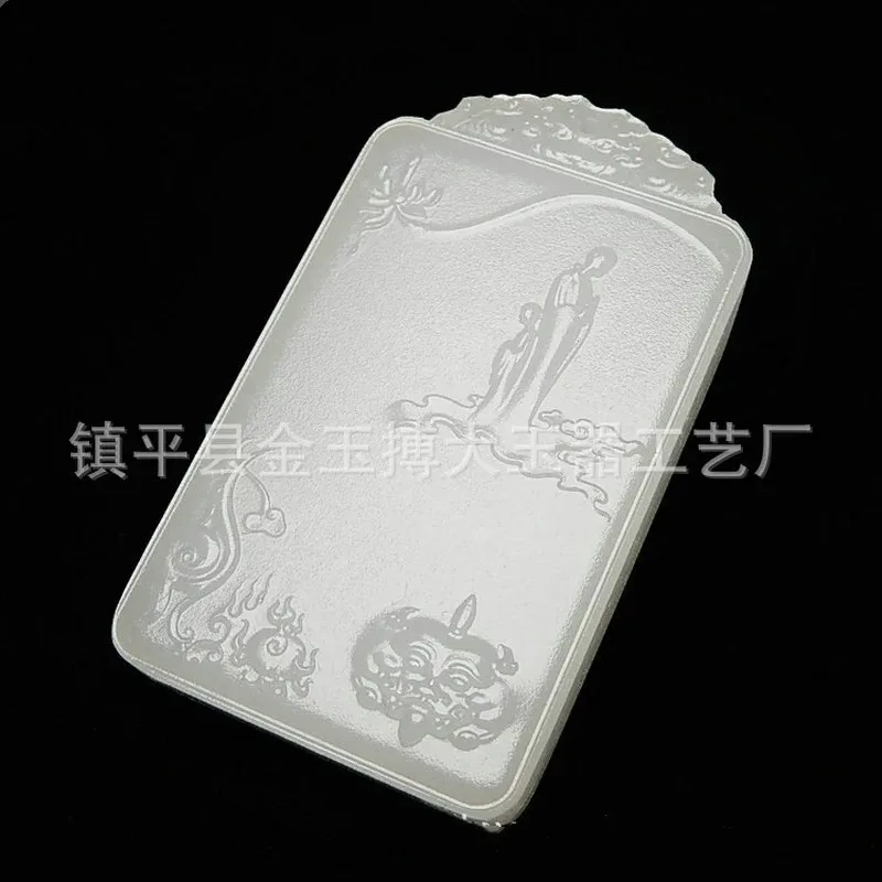 Natural White Jade Hand-carved Buddha Pendant Fashion Boutique Jewelry Men and Women Models Get Dao Soaring Necklace Gift