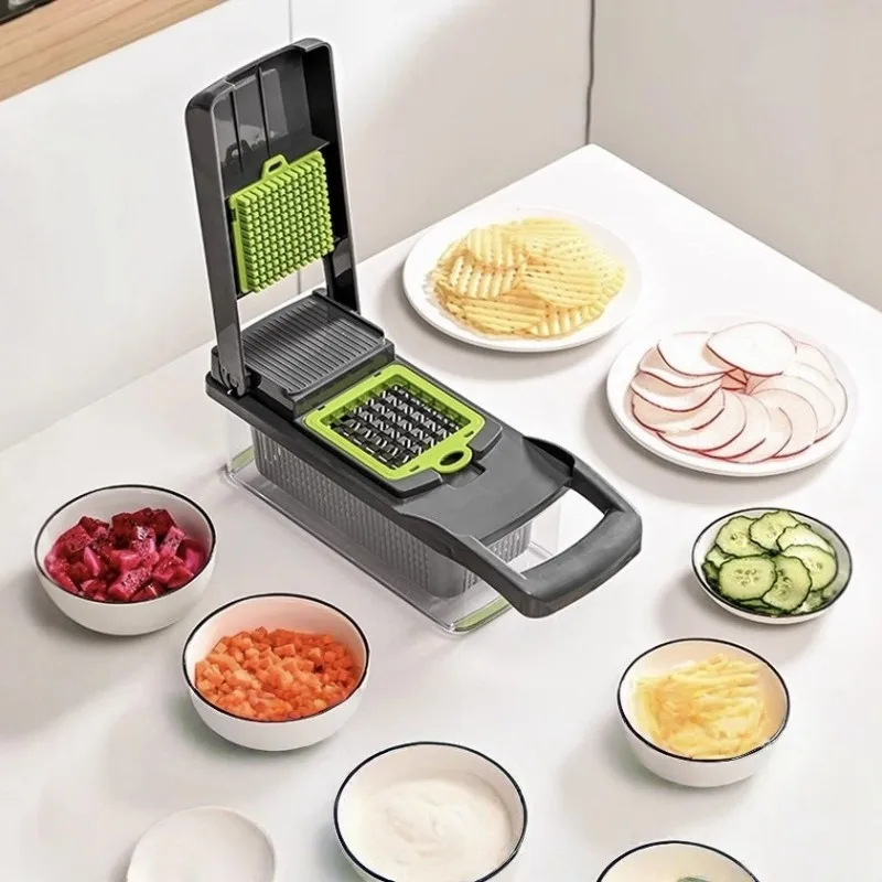

Многофункциональный измельчитель овощей 16 в 1, измельчитель лука, ручка, пищевая решетка, измельчитель еды, кухонные инструменты, овощерезка, нарезка Dicer Cut
