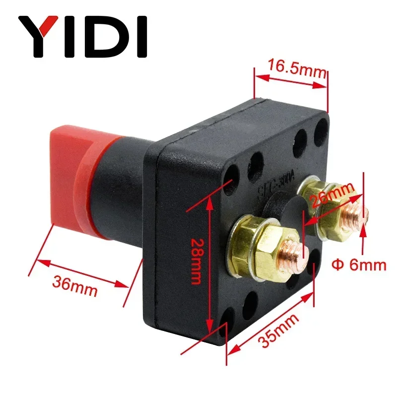 Car Master Battery Switch Power Disconnect Rotary Switch Marine Boat Truck Cut Off Isolator Kill Switch 300A
