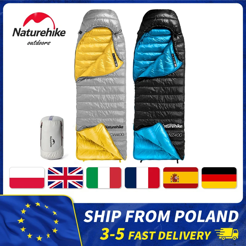Śpiwór Naturehike CW400 Zimowy lekki śpiwór z kaczego puchu 650FP Ultralekki wodoodporny śpiwór kempingowy