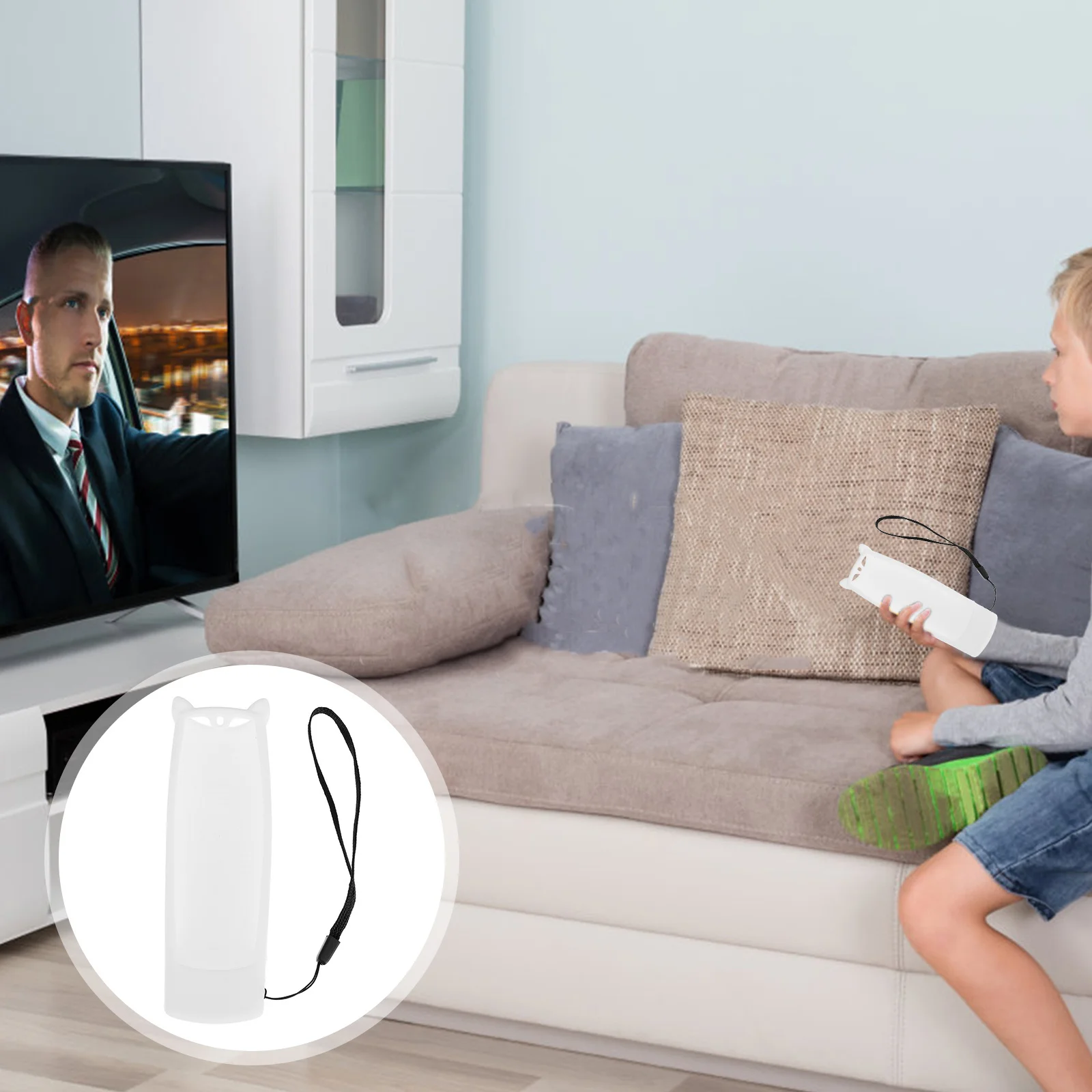 

Silicone Remote Case Protector Bright Colors Compact Design Anti-Skid Shockproof Washable Full Body Cover Compatible for Voice