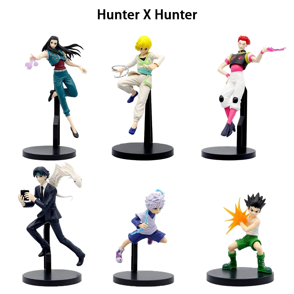 

6pcs Hunter×Hunter Anime Figure Phantom Troupe Hisoka Action Figure Noodle Stopper Room Decoration Noodle Stopper PVC Model Toys