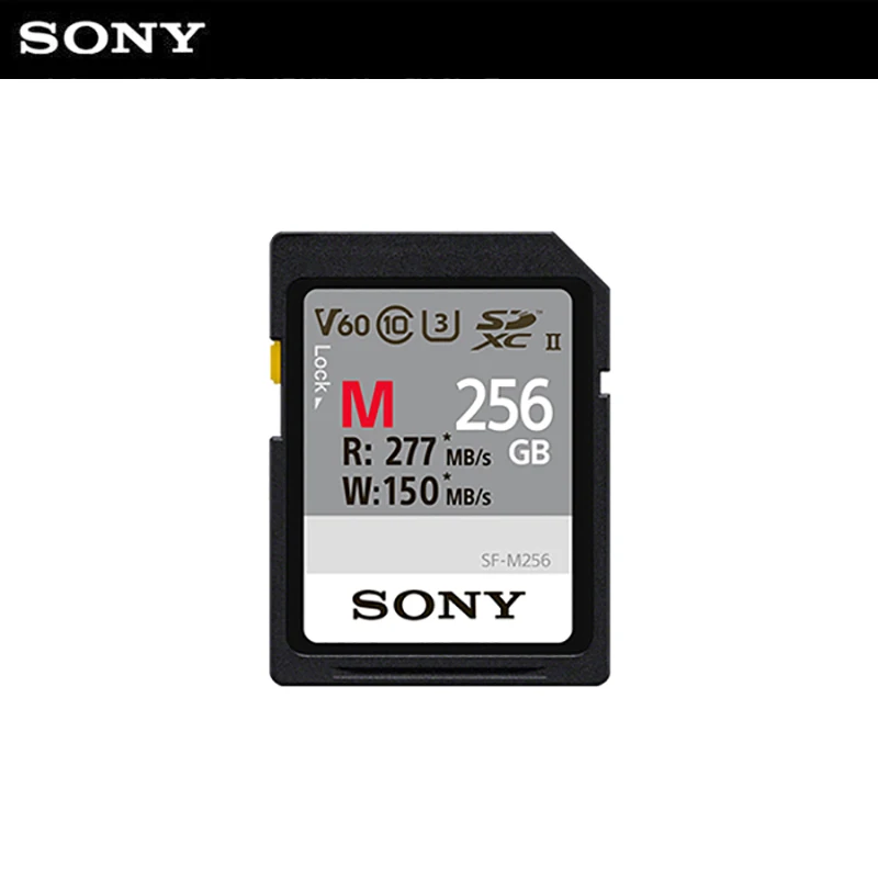 Sony Official Dealor SF-M256/T2 SD Memory (SDXC UHS-II 256GB Read 277 MB/s Write 150 Mb/s 4K)