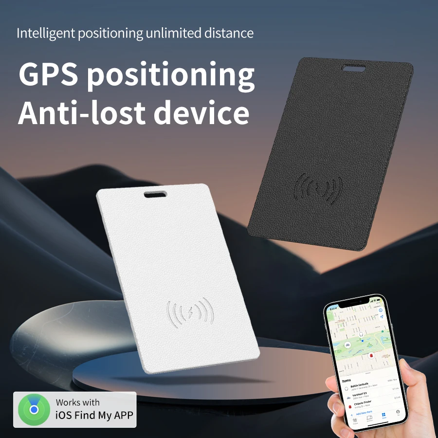 Wireless Charger Google Find My Device Tracker Card Wallet GPS Locator Smart Mini Tag Device Find My Airtag Replacement