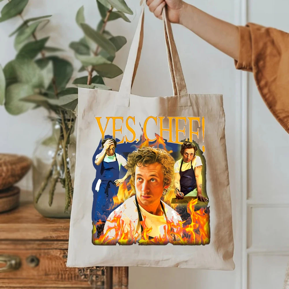 YES CHEF! Tote Bags Homage Women's Handbag TV Show Shopping Bag Richie Gift Original Beef Berf Chicagoland Bear Bags for Women's