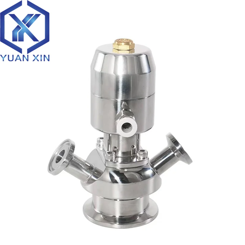 

316L Stainless Steel Pneumatic Sterile Sampling Valve PTFE Seal Sanitary Food Beer Pharmaceutical