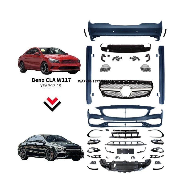 

For Gla Class Car Bumper Facelift W117 Upgrade to Body Kit for Modification Kits 2013-2019