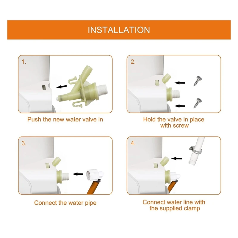 Foot Operated Toilet Water Valve Kit 385311641 For Dometic 300 310 320 Toilet Replacement