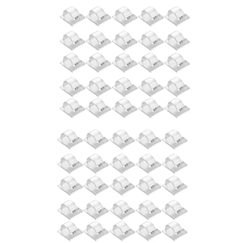 Hooks for Outdoor String Lights Clips 50 Pack Clips Clear Light Hook with 50 Waterproof Adhesive Backing for Lamp