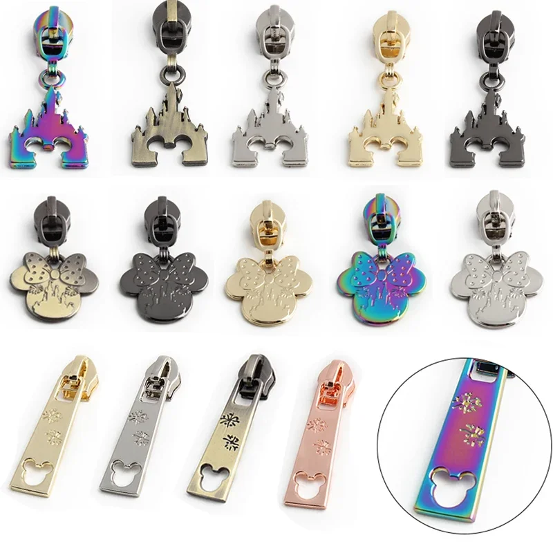5/10PCS Dream Series Bag Clothes Shoes Pocket Zipper Repair Kit 5# Nylon Metal Zipper Head DIY Sewing Puller Slider